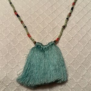 Noonday Teal Fringe Necklace